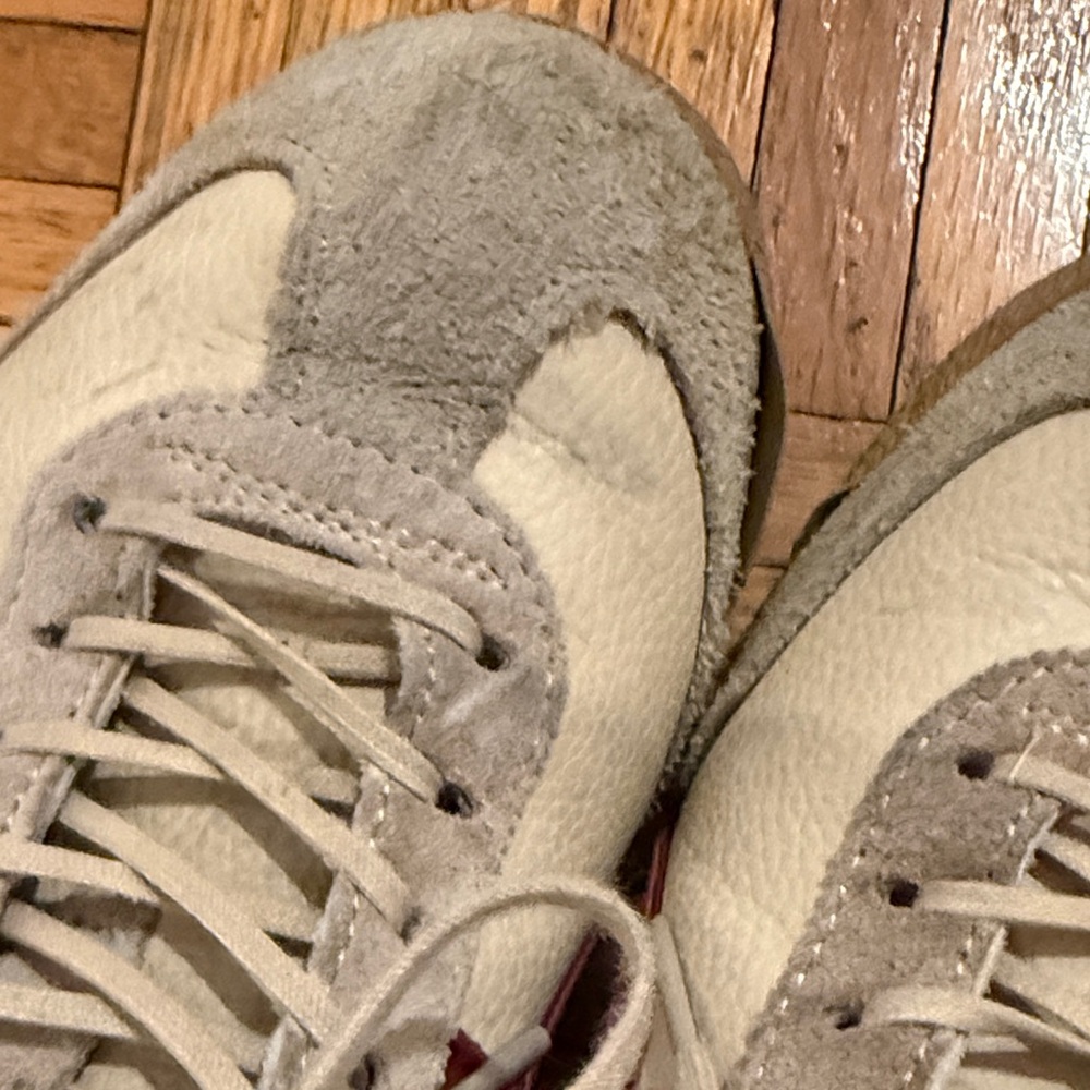 Onitsuka Tiger by Asics Cream and Burgundy Athletic Shoes - Picture 4 of 6